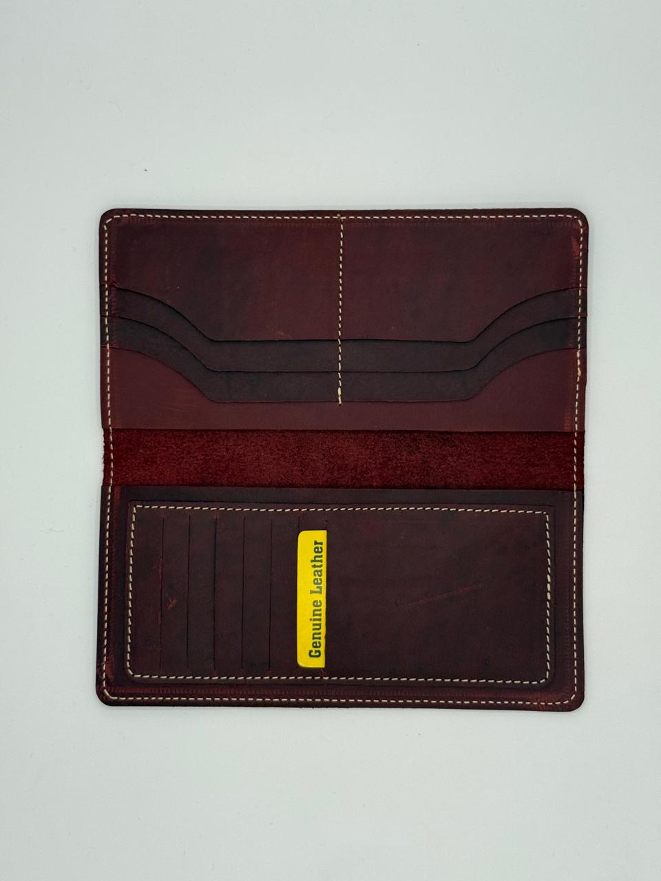 Premium Maroon Pure Leather Wallet - Image 2