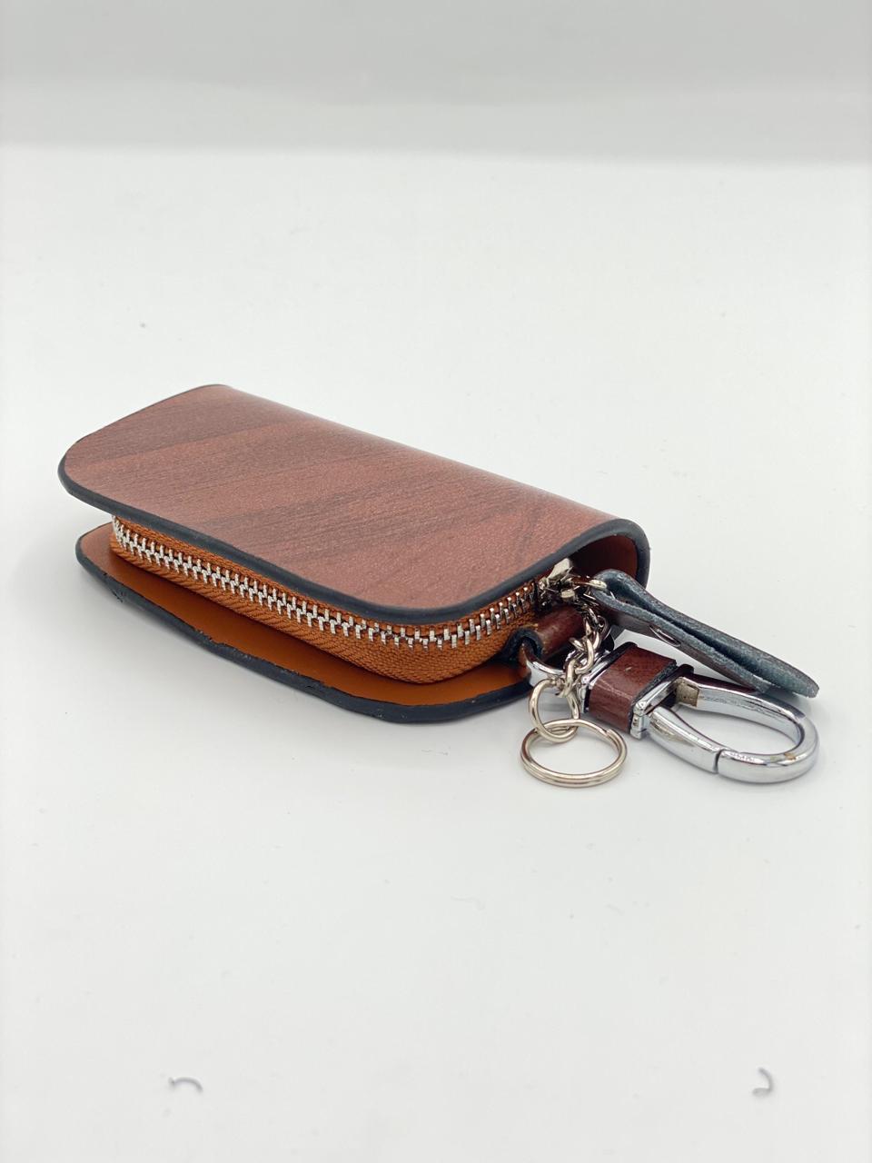 Brown Grains Keychase With Metal Clasp